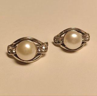Pendientes Plata Perla y Circonitas