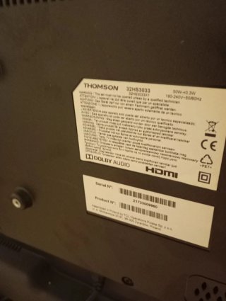 TV Thomson 32 Negra NO SMART TV