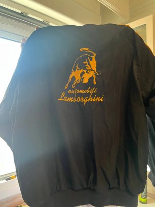 Chamarra Lamborghini Negra y Dorada