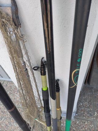 Set canne da pesca e rete
