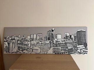 Cuadro Skyline Ciudad Blanco y Negro
