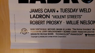 Cartel Original Ladrón (Thief) Michael Mann 1981