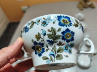 Vajilla Porcelana Santa Clara Flores Azules
