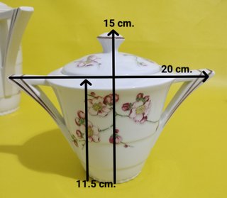 Juego de café Limoges porcelana floral