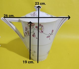 Juego de café Limoges porcelana floral