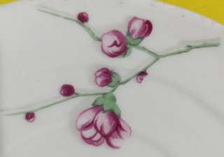 Juego de café Limoges porcelana floral