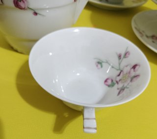 Juego de café Limoges porcelana floral