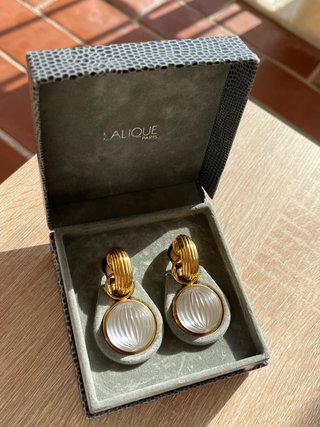 Pendientes Lalique Nerita Cristal Originales