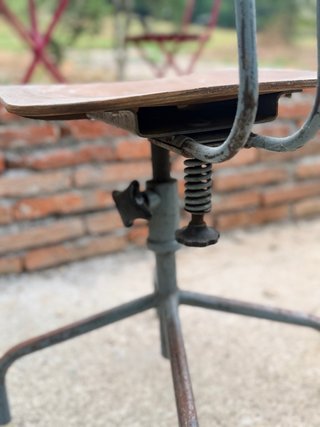 Taburete industrial madera y metal