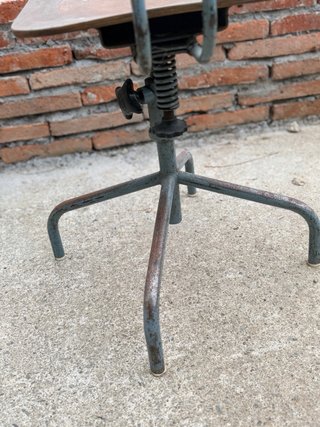 Taburete industrial madera y metal