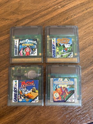 4 Juegos Game Boy Color: Power Rangers, Snoopy...