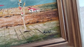 Cuadro miniatura óleo paisaje