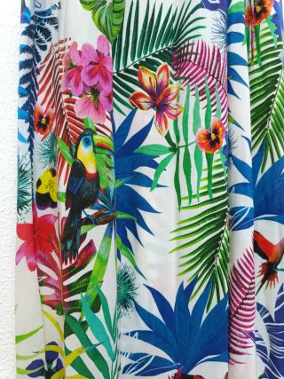 Vestido largo Desigual estampado tropical