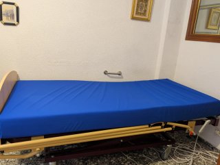 Cama articulada eléctrica con carro elevador
