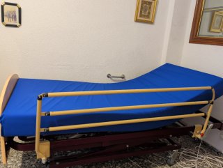 Cama articulada eléctrica con carro elevador