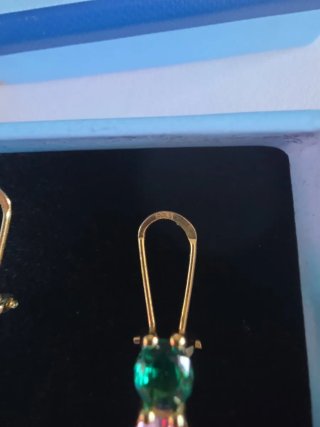 Pendientes Luxenter Zirconitas Multicolor Dorados