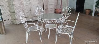 Conjunto de jardín de hierro forjado