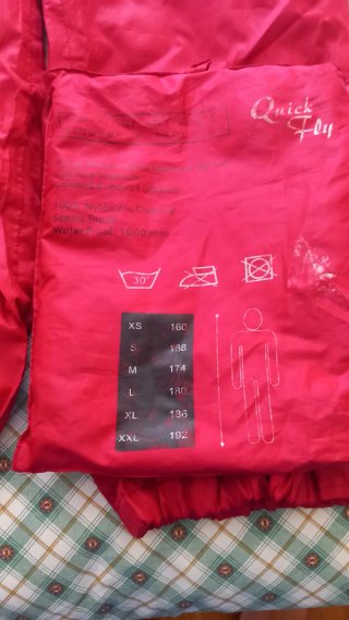 Pantaloni antivento e pioggia rossi tgXXL