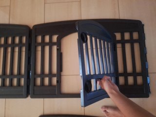 Parque para perros 6 paneles H60cm con puerta
