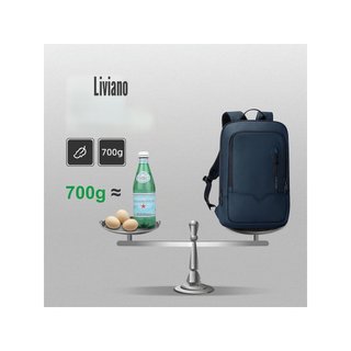 Mochila portátil 17'' impermeable con USB azul
