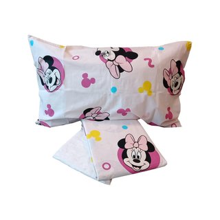 Minnie juego sábanas algodón Disney rosa