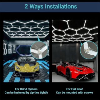 Luces LED Hexagonales Garaje 456W 6500K