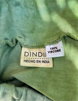 Falda Dindia hippie verde talla única