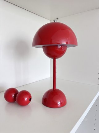 Lámpara Mesa Vintage Burdeos Bauhaus