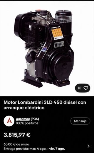 MOTOR LOMBARDINI 3LD 450/510 diesel nuevo