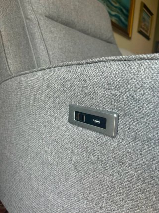 Sillón reclinable eléctrico gris