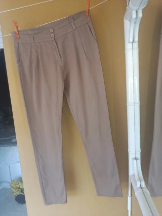 Pantalón vestir marrón elástico T.L Made in Italy