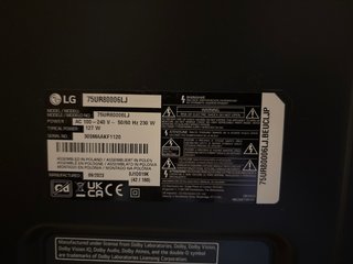 LG Smart TV 75” UHD 4K y 43”. Los dos a €400.