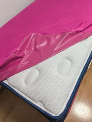 Cama nido canapé polipiel blanco/rosa