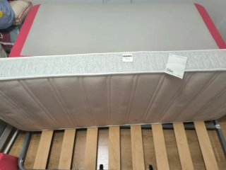 Cama nido canapé polipiel blanco/rosa