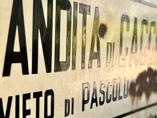 Targa Smaltata Bandita di Caccia 1939 Originale