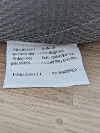 Colchón cuna espuma Aloe Vera