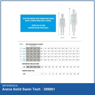 Arena Solid Swim Tech bañador mujer