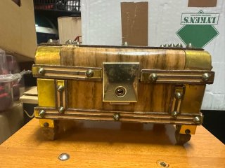 Joyero antiguo madera y dorado
