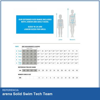 arena Solid Swim Tech Team bañador mujer deportivo