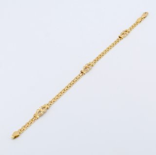 Pulsera de oro de 18k. Peso: 7.92 gr.