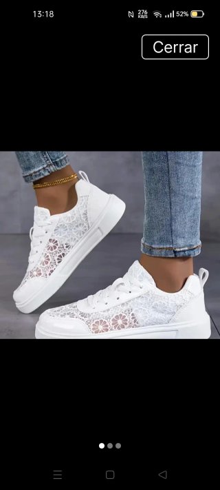 Zapatillas verano encaje blancas