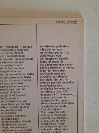 Vinilo Vivaldi Las Cuatro Estaciones