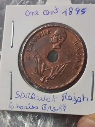 Lote 4 Monedas Antiguas Borneo y Sarawak