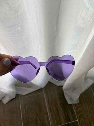 Gafas Corazón Moradas para Fiestas 24 unidades