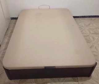 Canapé 135cm Beige y Marrón
