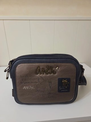 Bolso de hombro Anekke Azul marino y dorado