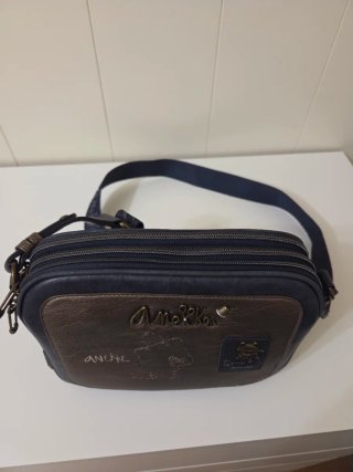 Bolso de hombro Anekke Azul marino y dorado