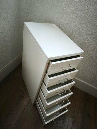 Cajonera metálica HELMER Ikea color blanco