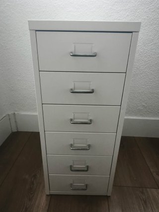 Cajonera metálica HELMER Ikea color blanco