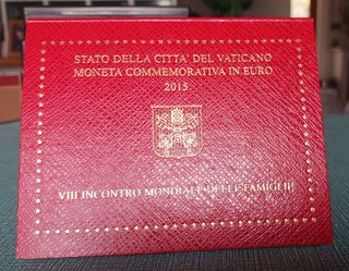 Folder 2€ commemorativo Vaticano 2015 Famiglie UNC